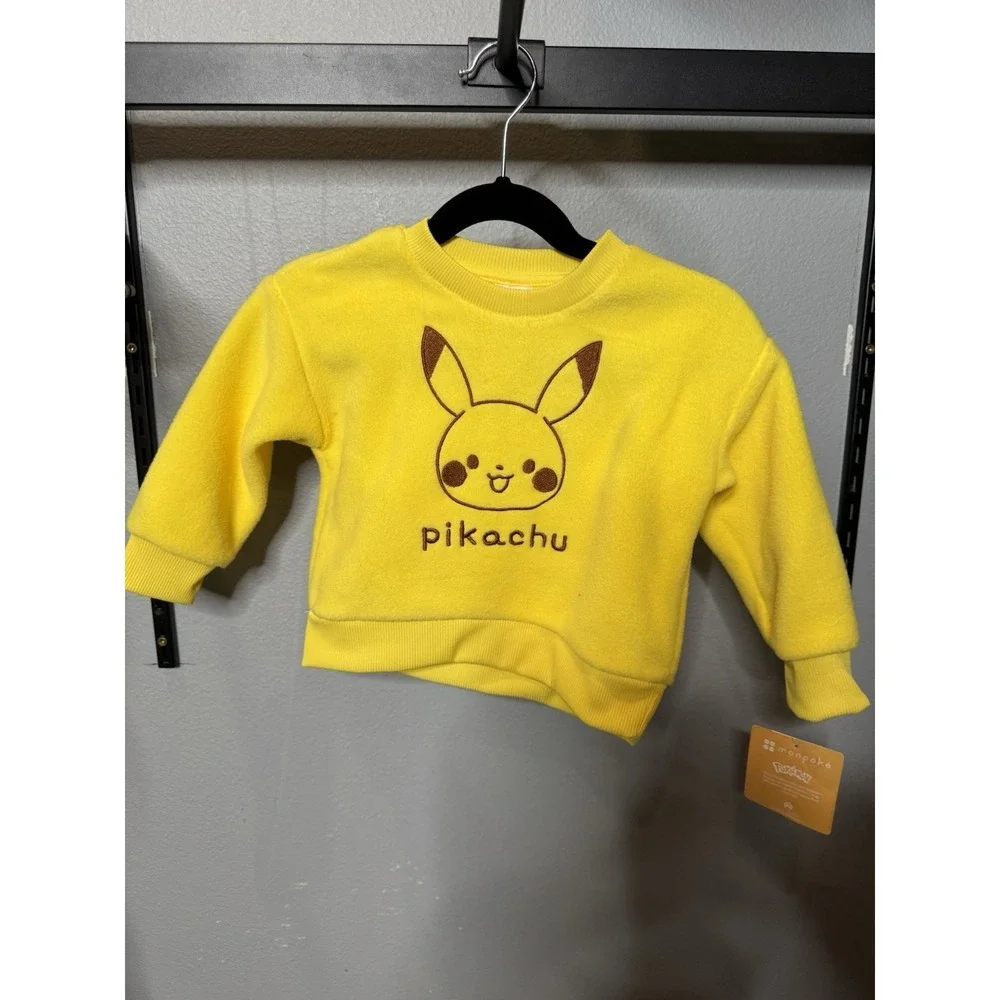 Monpoke Pokemon Pikachu Yellow Pullover Sweater Unisex Baby 18M RN16435